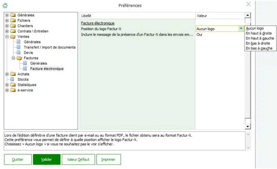 Preferences Logo Factur X 1